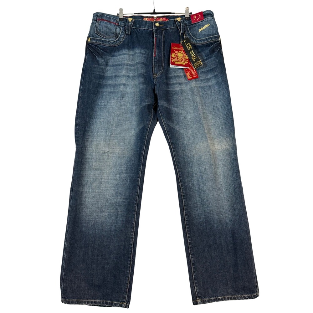 NWT Stash House Mens Dark Wash Straight Leg Denim Jean Size 42 Y2K Hip Hop Urban